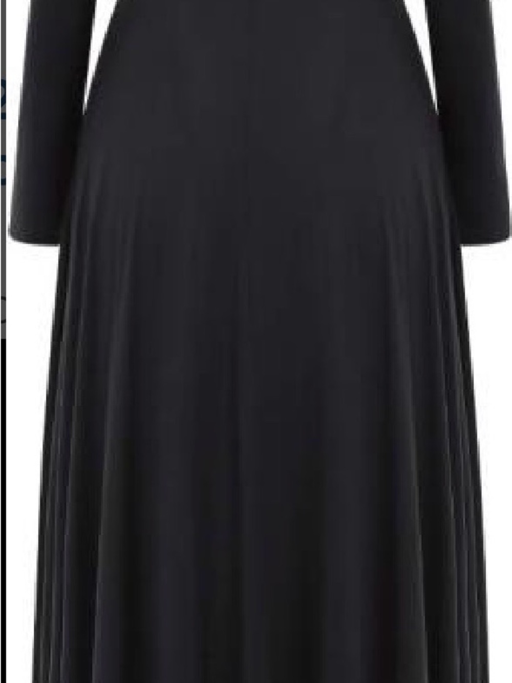 Black Gold Metallic Panel Maxi Dress Long Sleeve A-Line Formal Evening Party Gow - Picture 4 of 10